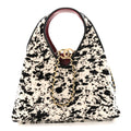 Pony Hair Printed Chic Lady Small Shopping Tote White Black