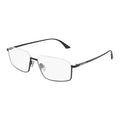 Balenciaga Eyeglasses Square Semi Rim, Shiny Black Frame and Clear Demo Lens Lens BB0143O001