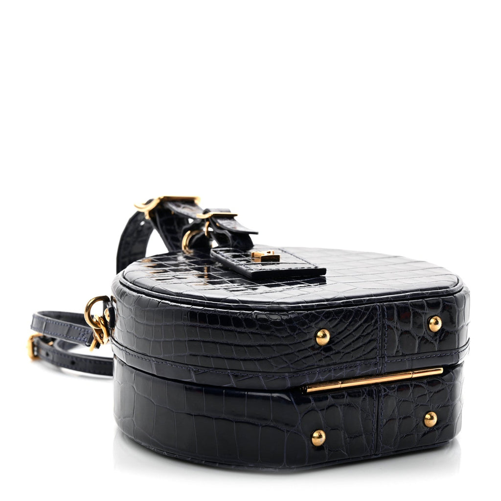 Crocodile Petite Boite Chapeau Navy