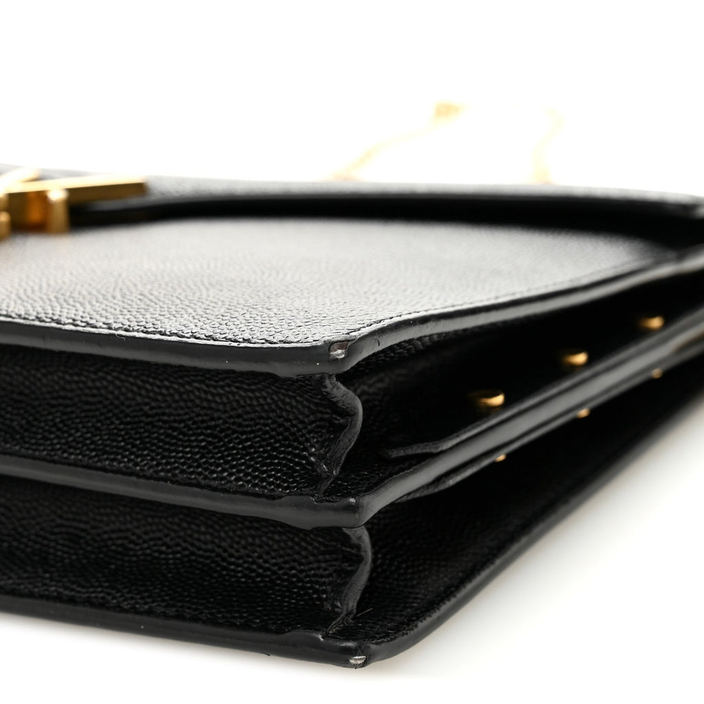 Grain De Poudre Monogram Cassandra Clasp Bag Black
