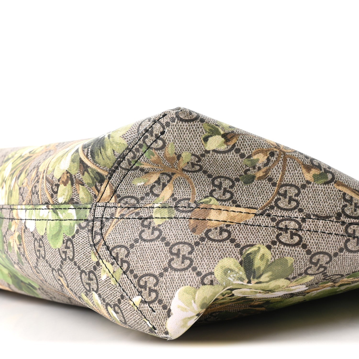 GG Supreme Monogram Blooms Medium Reversible Tote Beige New Military Black