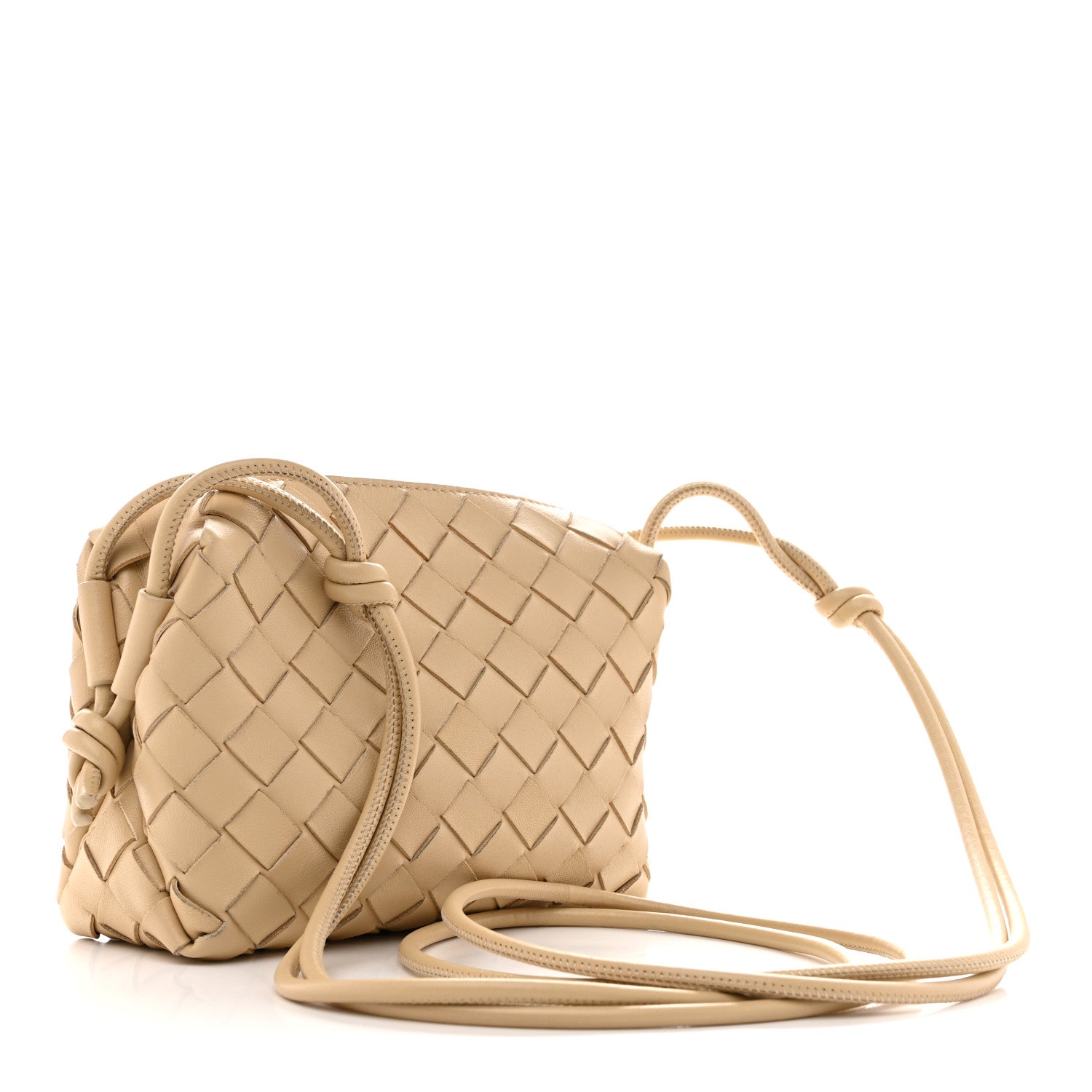 Nappa Intrecciato Mini Loop Camera Bag Porridge