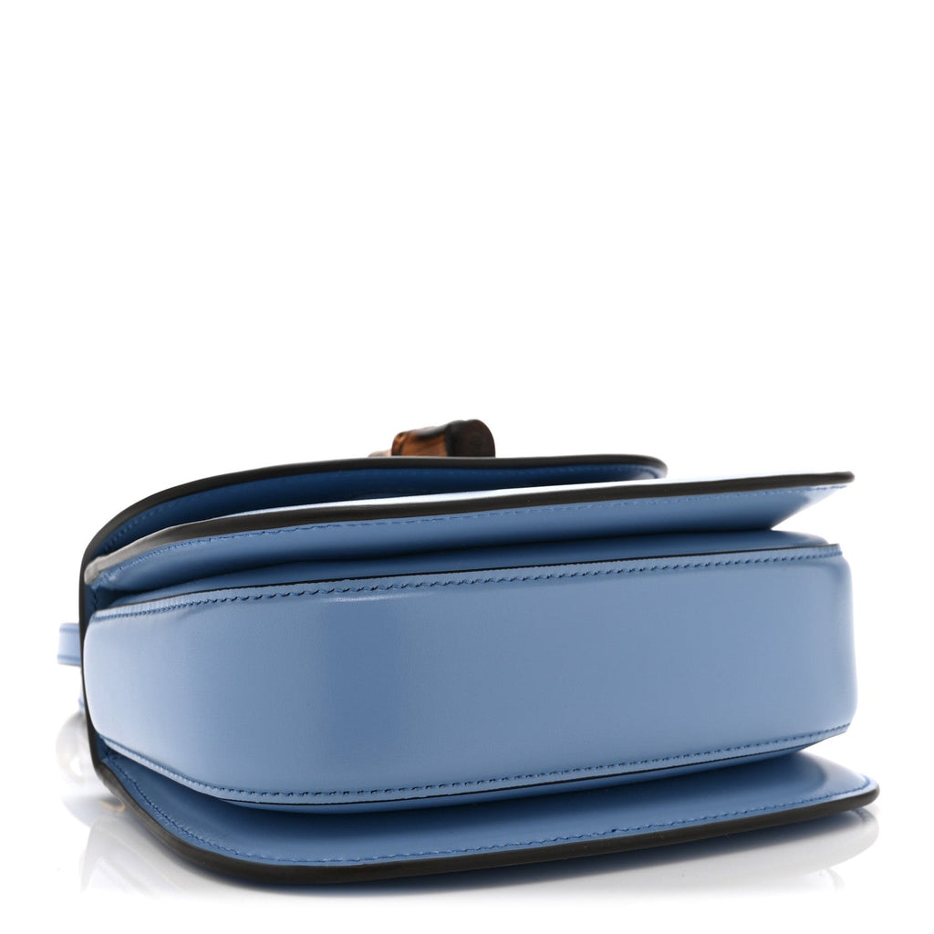 Boarded Dyana Lux Calfskin Web Mini Bamboo 1947 Top Handle Bag Blue