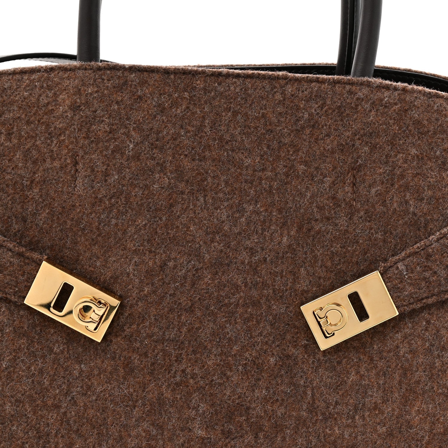 Wool Felt Medium Hug Bag Brown