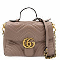 GUCCI Quilted Marmont Small Top Handle Bag Dusty Pink