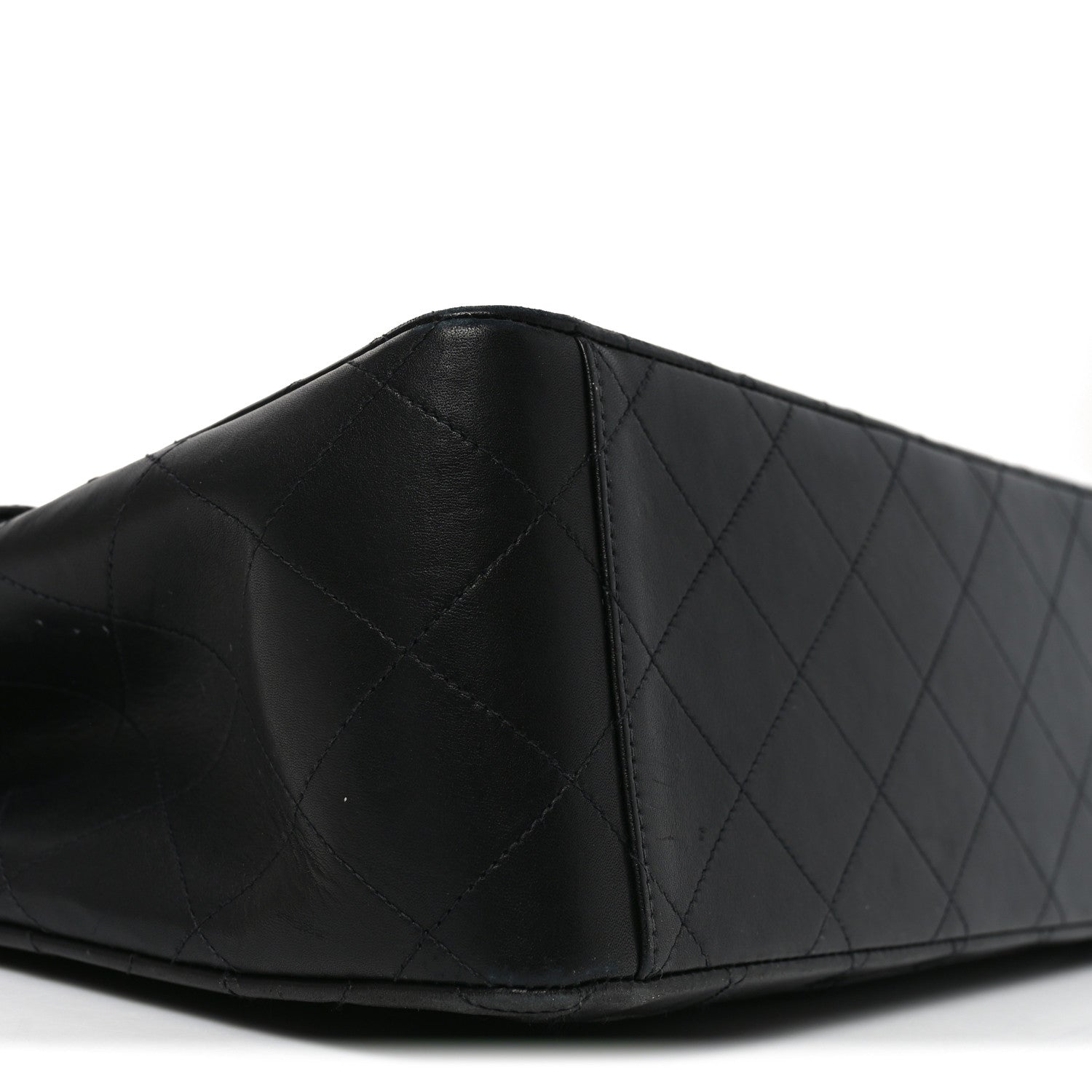 Lambskin Quilted XL Jumbo Single Flap Black