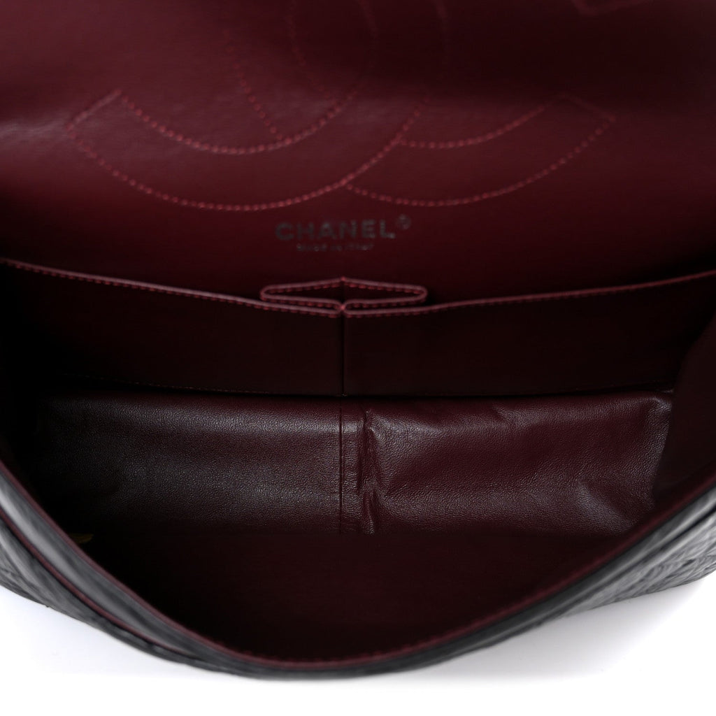 Aged Calfskin Quilted 2.55 Reissue 227 Flap Black
