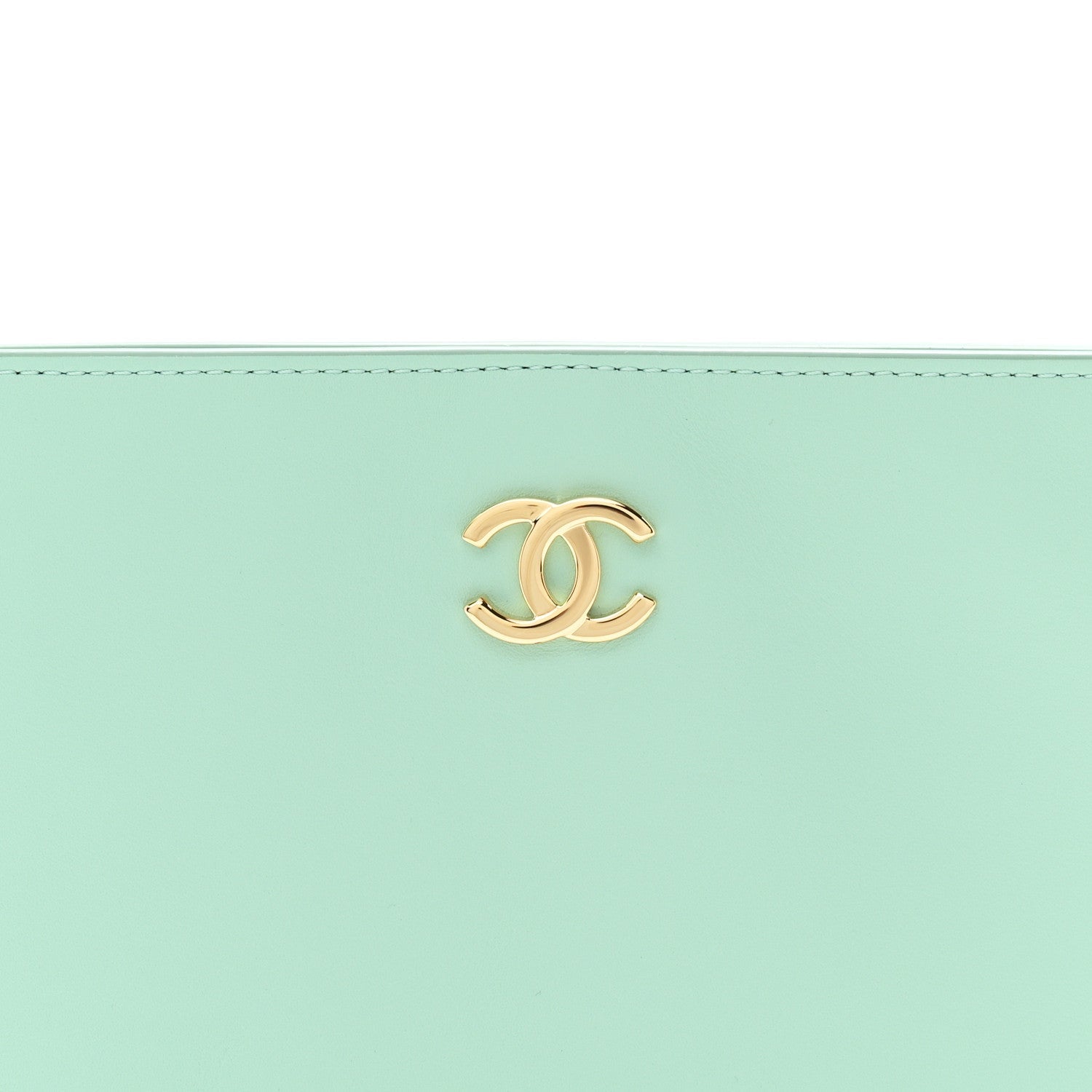 Calfskin Chick Studs Clutch Green Green