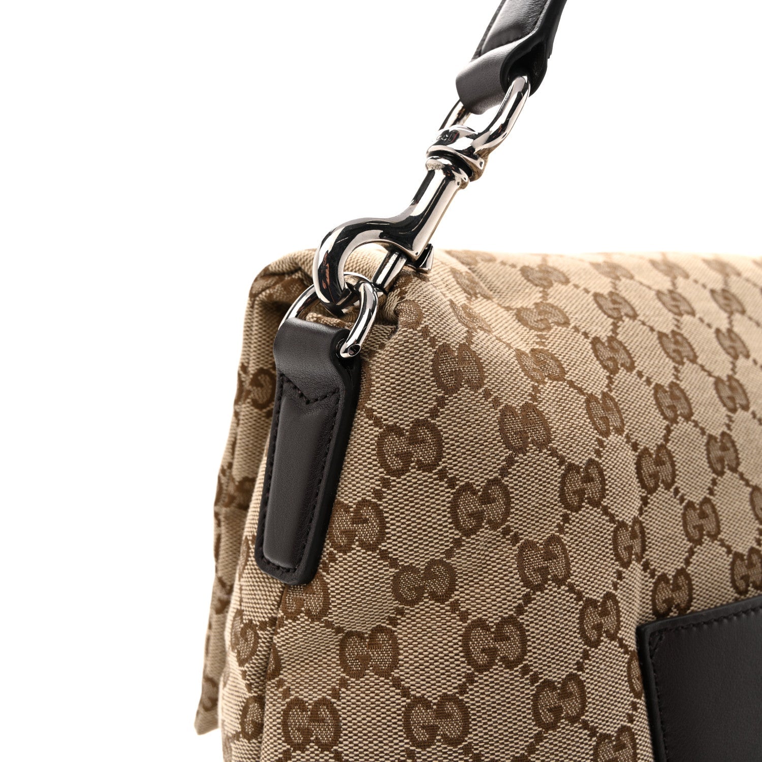 GG Monogram Large Crossbody Bag Dark Brown
