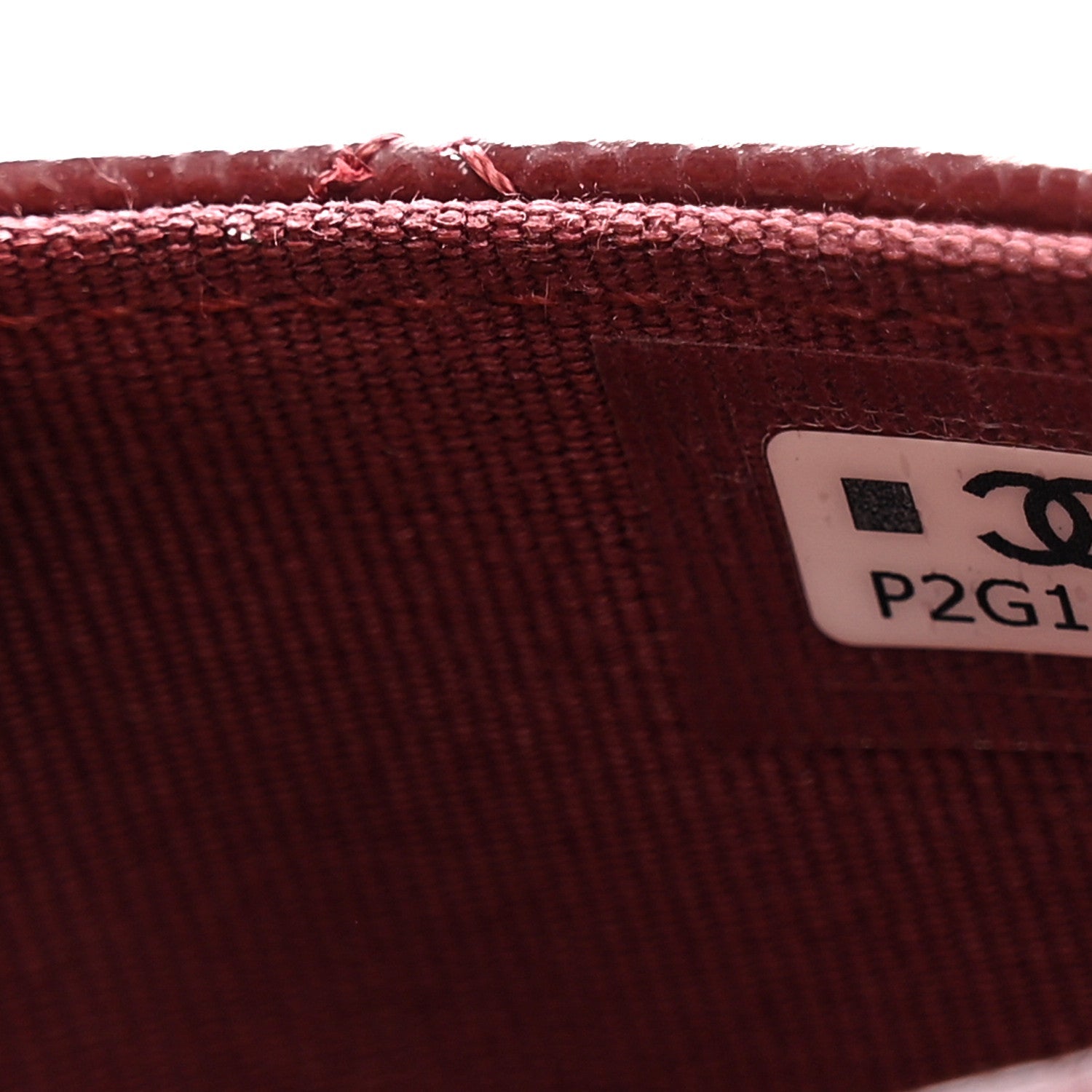Caviar Quilted Flap Card Holder Wallet Burgundy