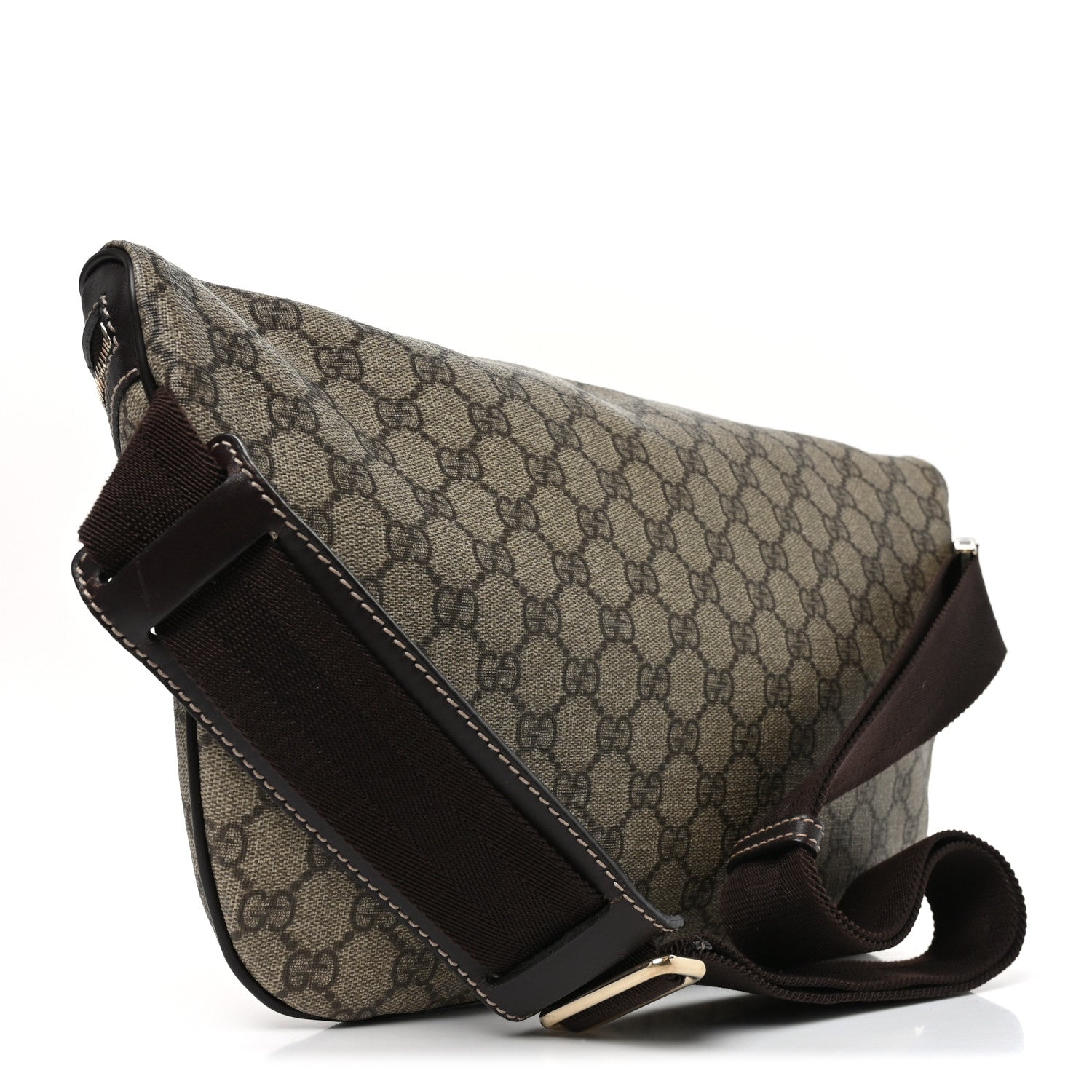 GG Supreme Monogram Belt Bag Dark Brown