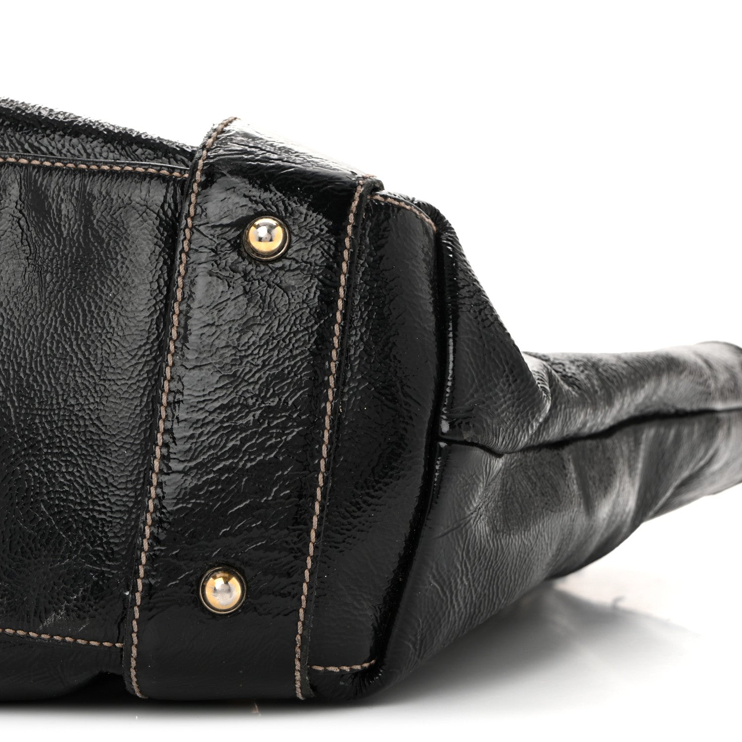 Patent Medium Pelham Shoulder Bag Black