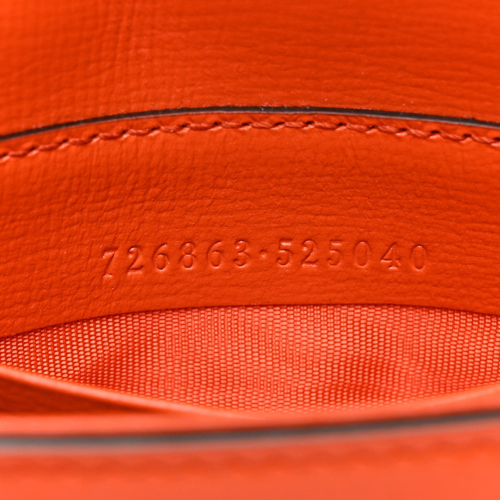 Azalea Calfskin Web Monochrome Horsebit 1955 Wallet On Strap Orange