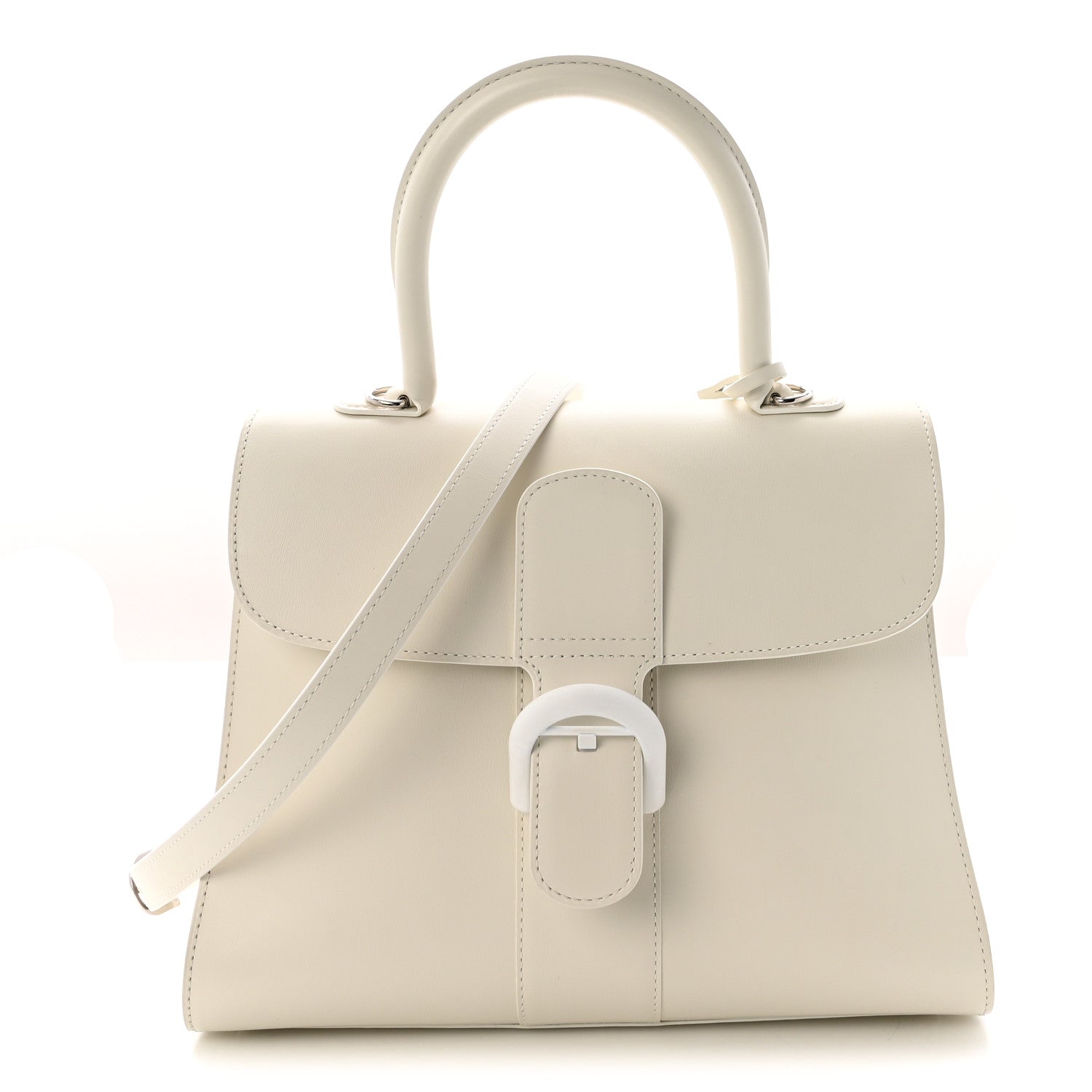 Box Calfskin MM Brillant Satchel Ivory