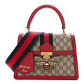 GG Supreme Monogram Small Queen Margaret Top Handle Bag Red