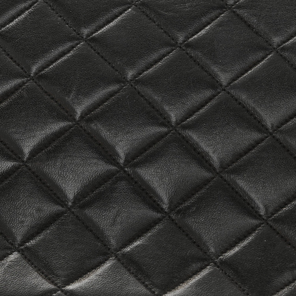 Lambskin Quilted Small Single Flap Black