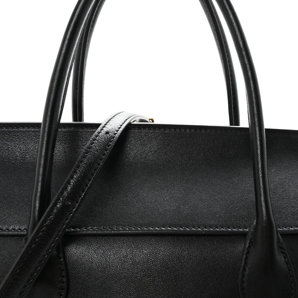 Supple Shiny Lambskin Luggage Black