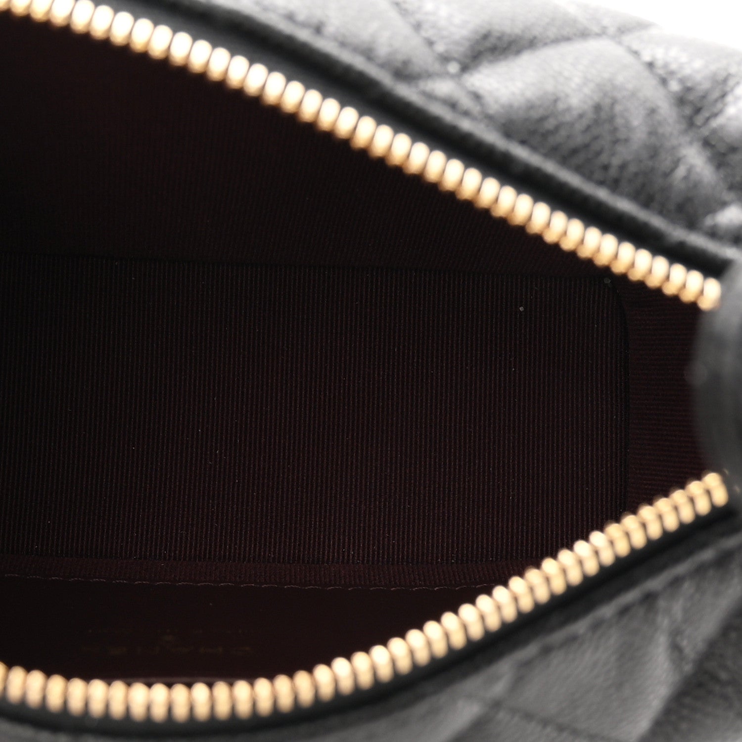 Caviar Quilted Hobo Clutch With Chain Black