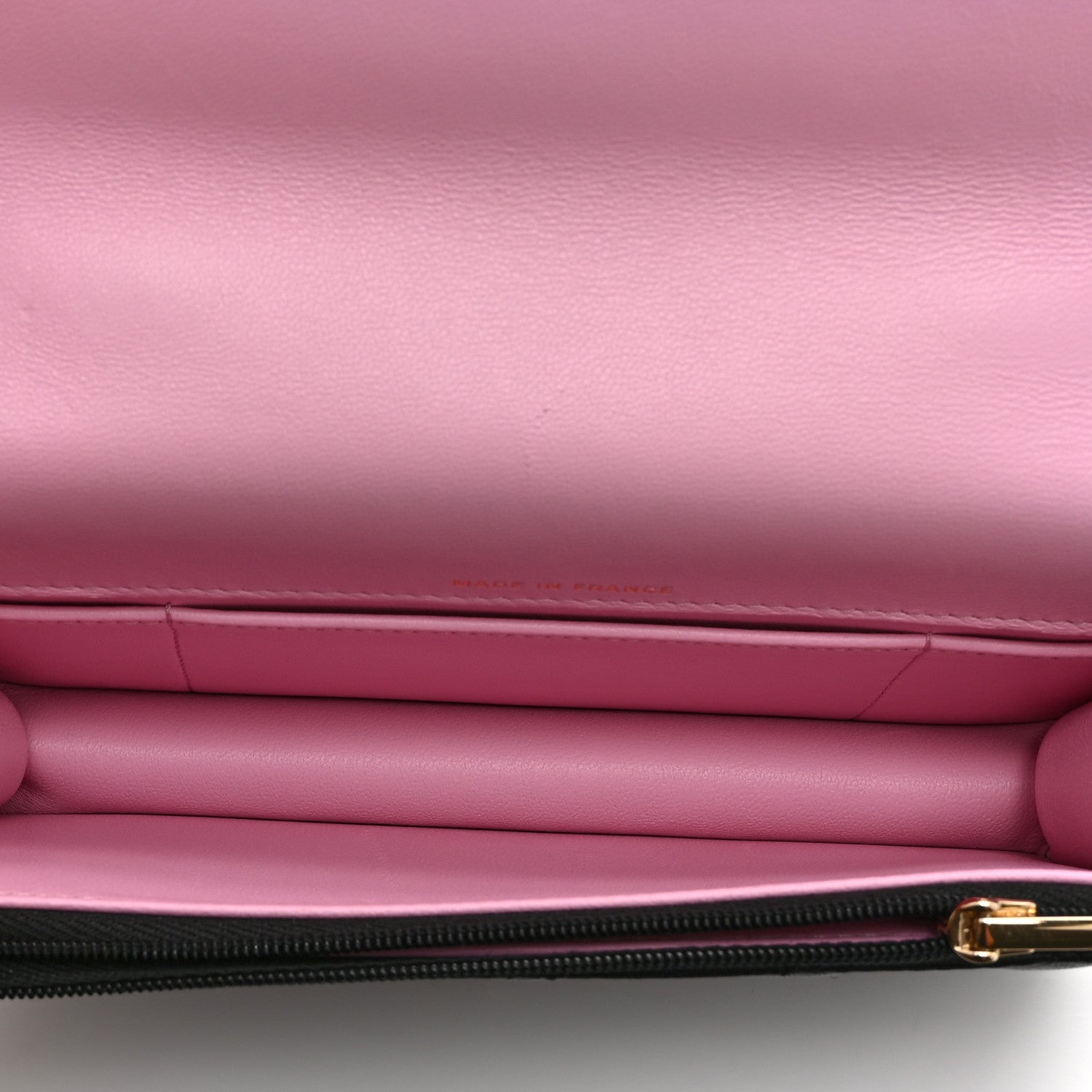 Lambskin Quilted Flap Phone Holder With Chain Black Lilac