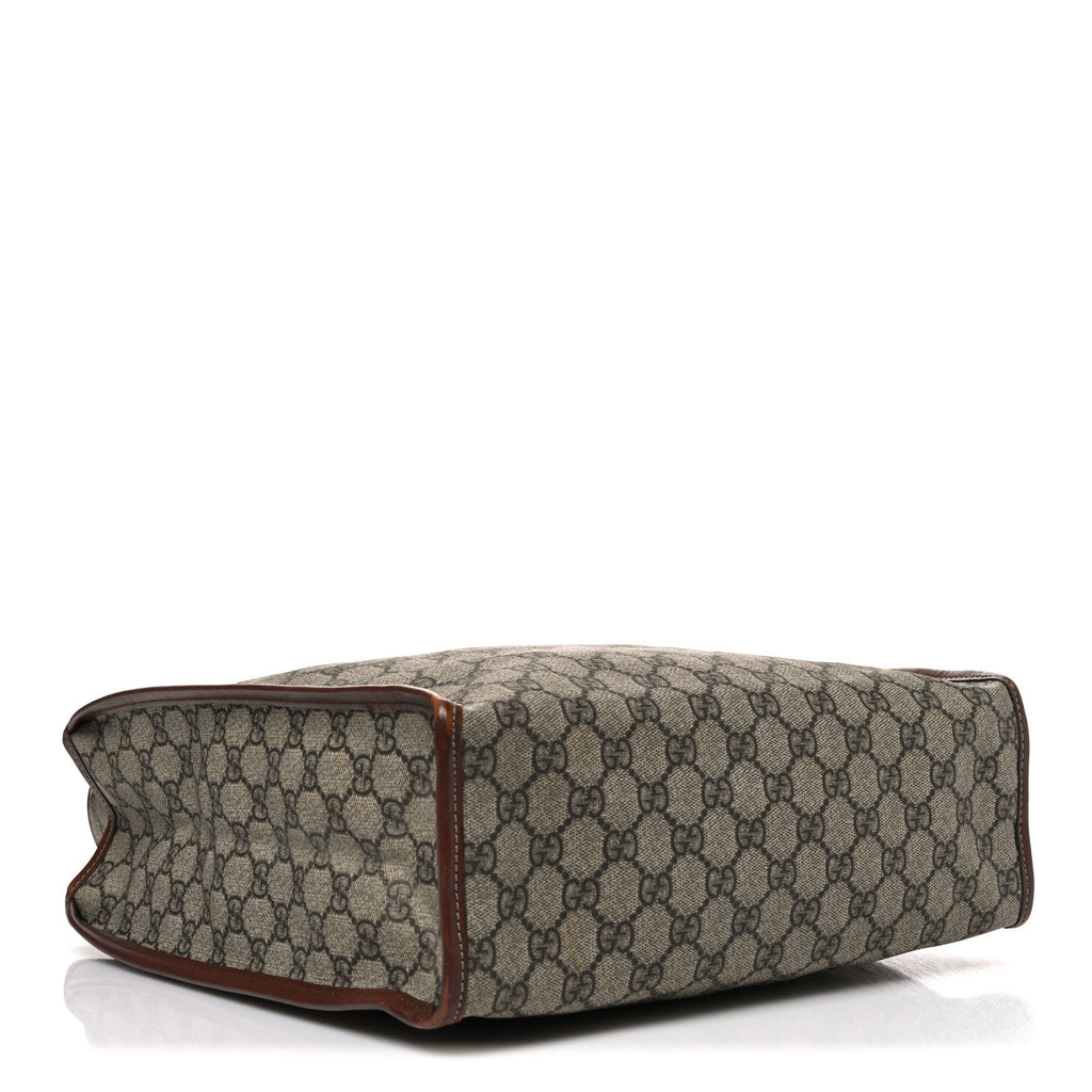 GG Plus Monogram Small Signature Web Loop Vertical Tote Light Brown
