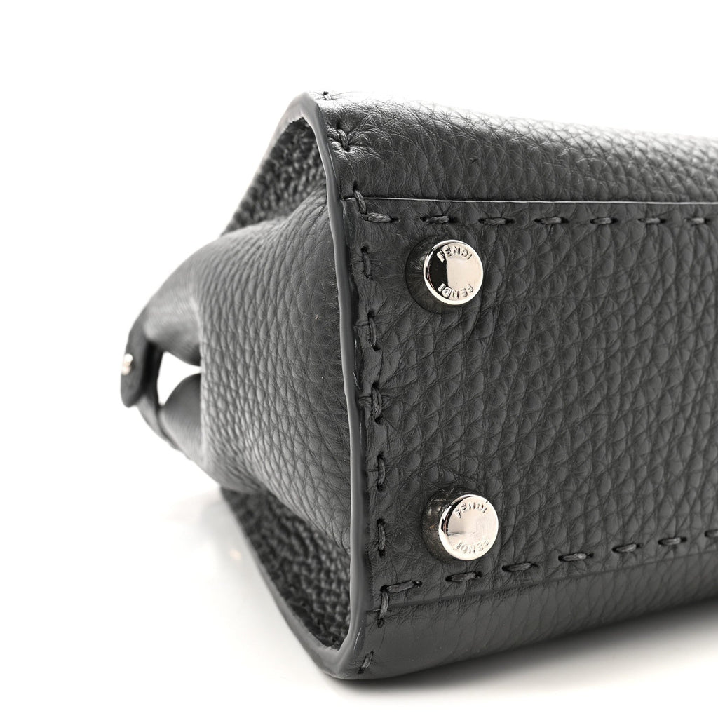 Cuoio Romano Selleria Bi-Color Mini Peekaboo Iconic Satchel Asfalto Latte