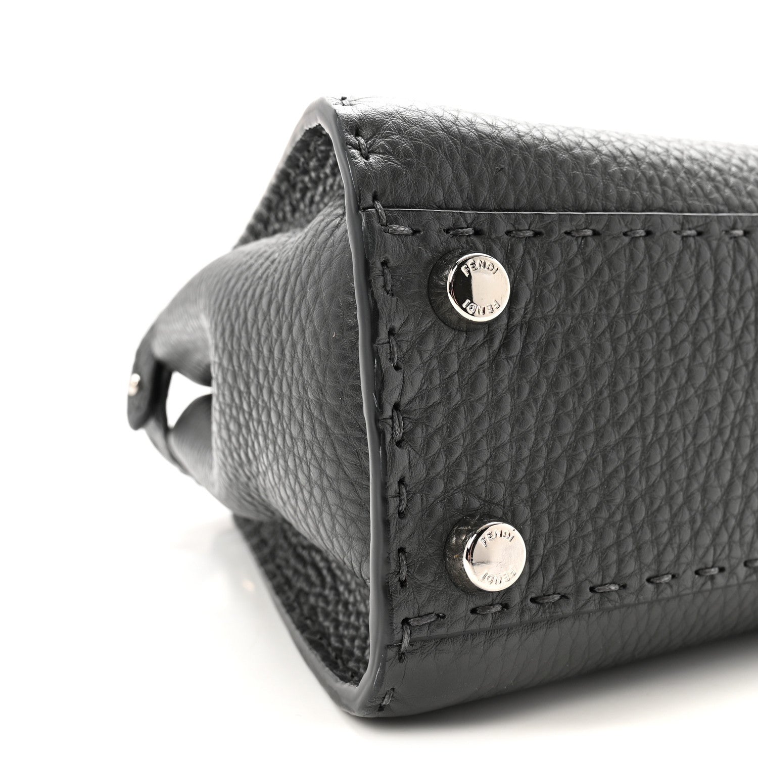 Cuoio Romano Selleria Bi-Color Mini Peekaboo Iconic Satchel Asfalto Latte