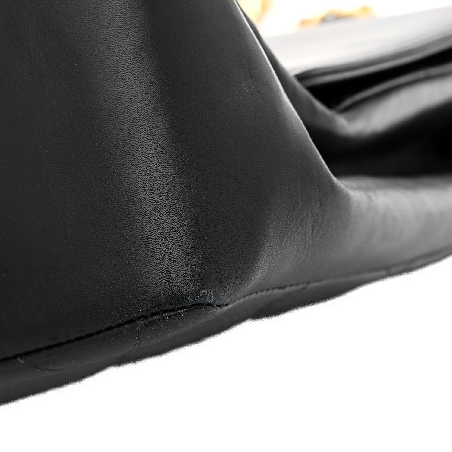 Lambskin Quilted CC Maxi Jumbo Single Flap Black Black