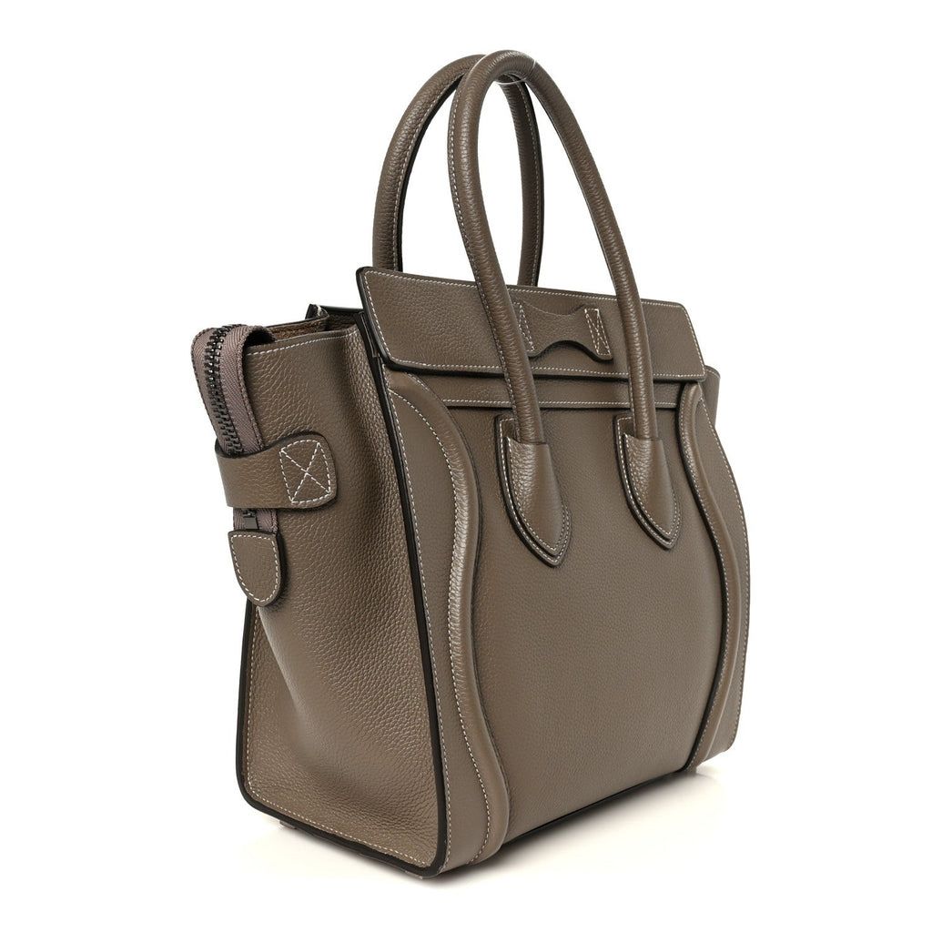 Drummed Calfskin Micro Luggage Souris