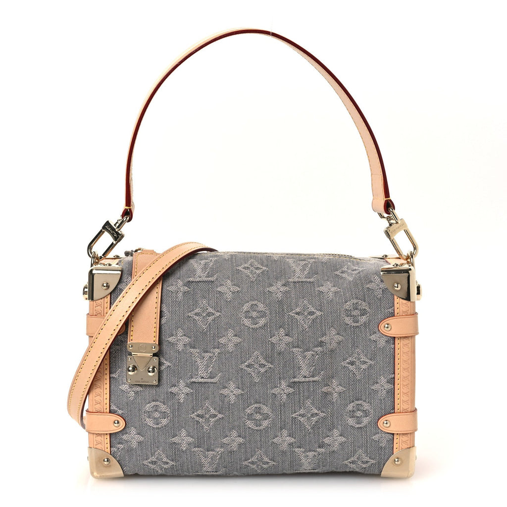 Monogram Denim Side Trunk MM Washed Gray