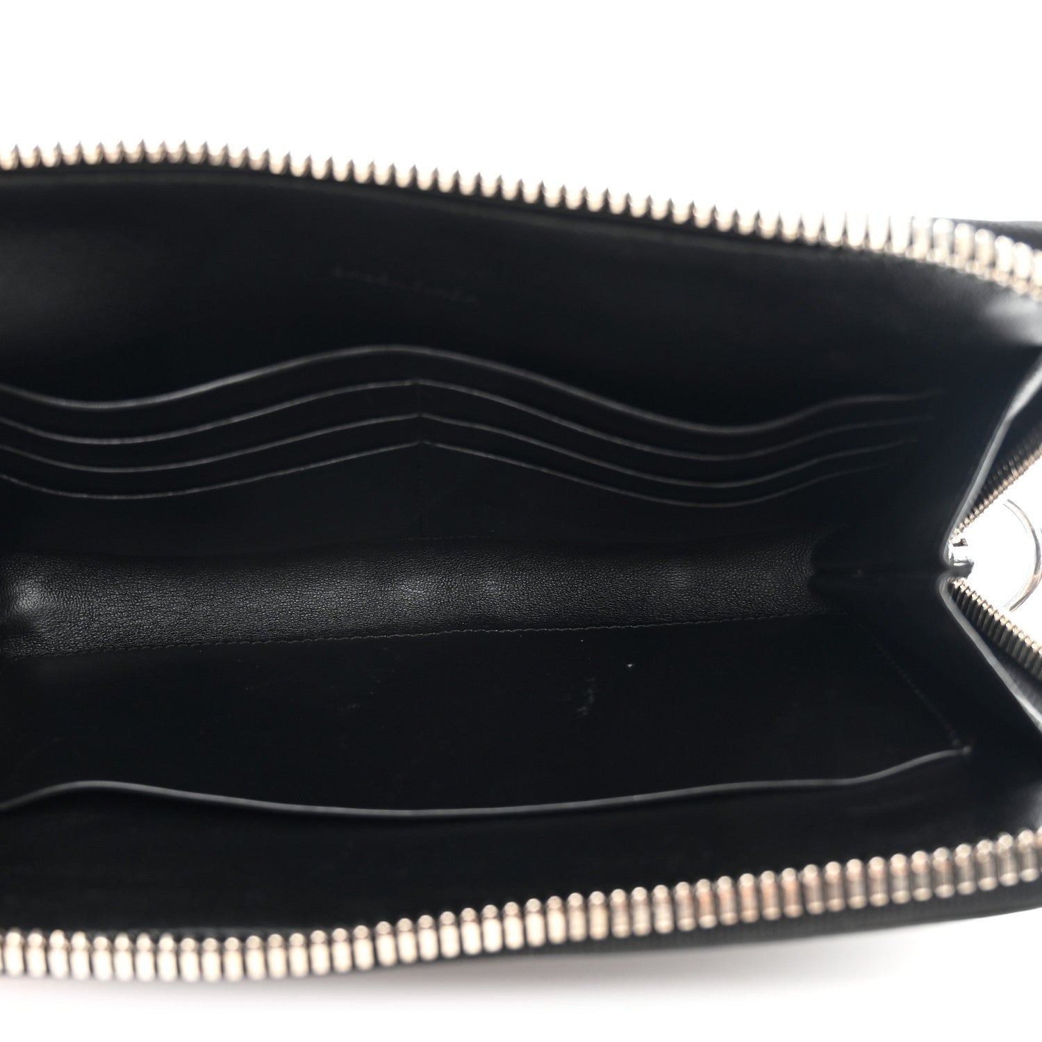 Calfskin Chain Cuff Wristlet Wallet Black