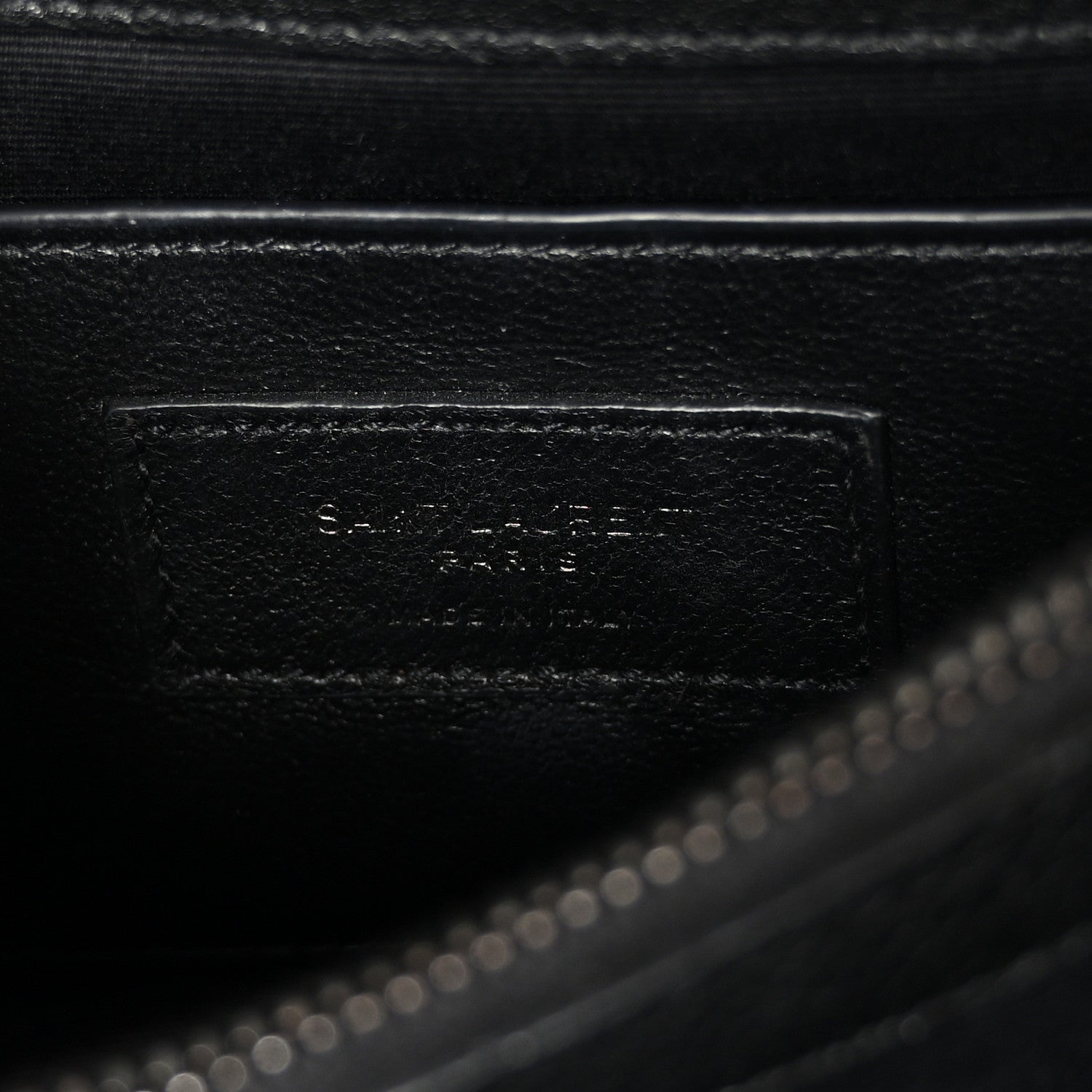 Sheepskin Matelasse Chevron Monogram Medium College Bag Black