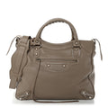 Chevre Silver Metallic Edge Hardware Velo Beige Dune Argille
