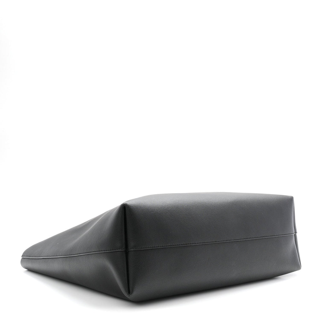 Calfskin Large Shopping Tote Black