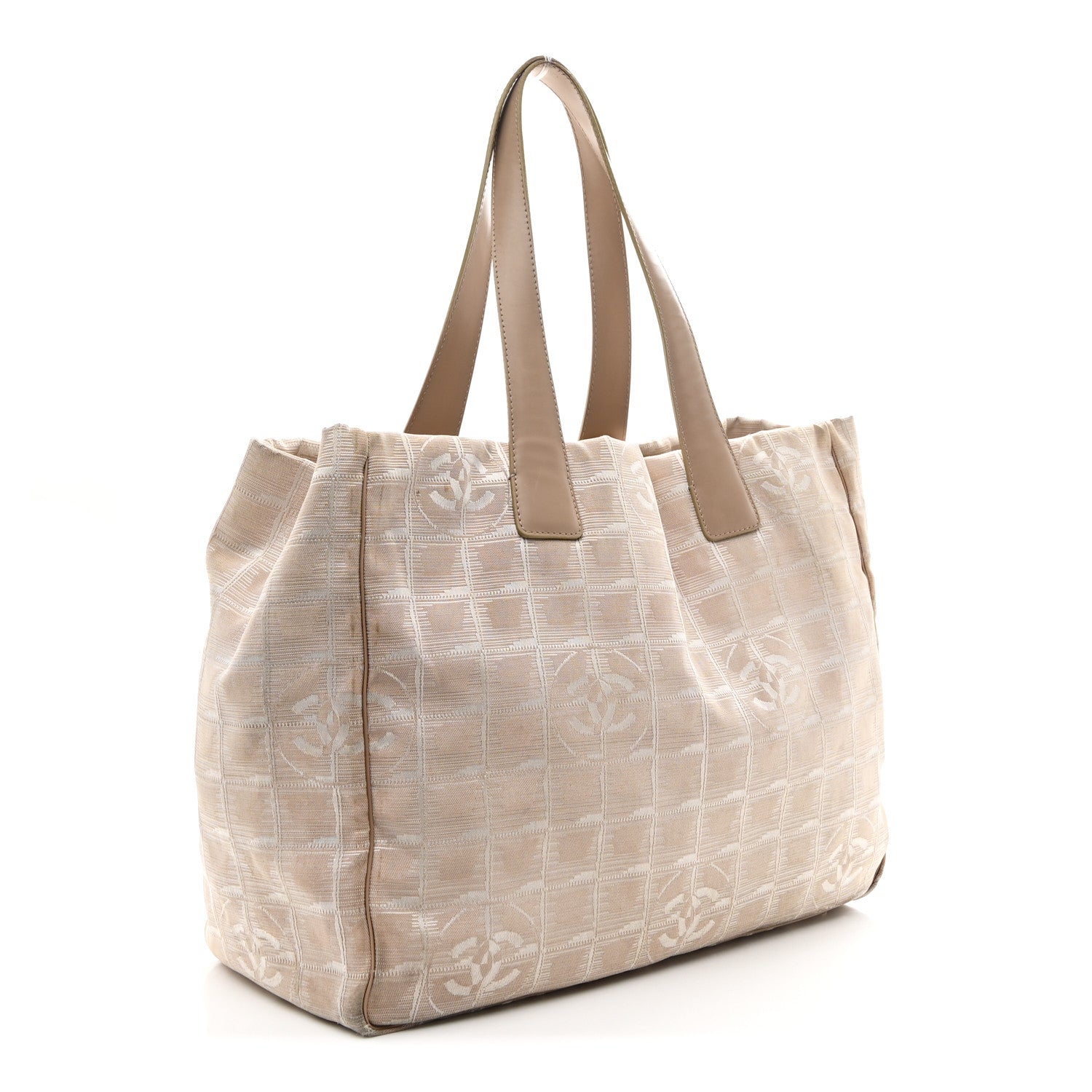 Nylon Medium Travel Tote Beige