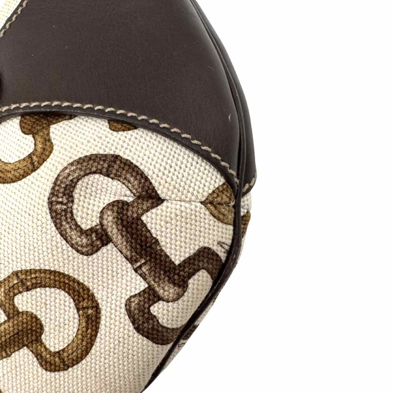 GUCCI Canvas Bamboo Horsebit Amalfi Hobo Bag