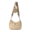 Re-Nylon Triangle Quilted Padded Patchwork System Shoulder Bag Deserto