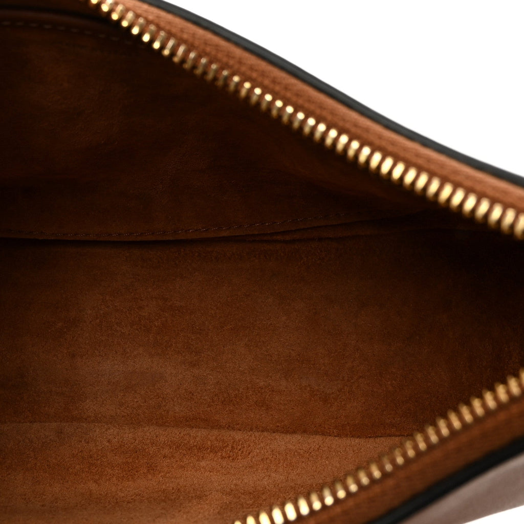 Smooth Calfskin Medium Strap Ava Shoulder Bag Tan