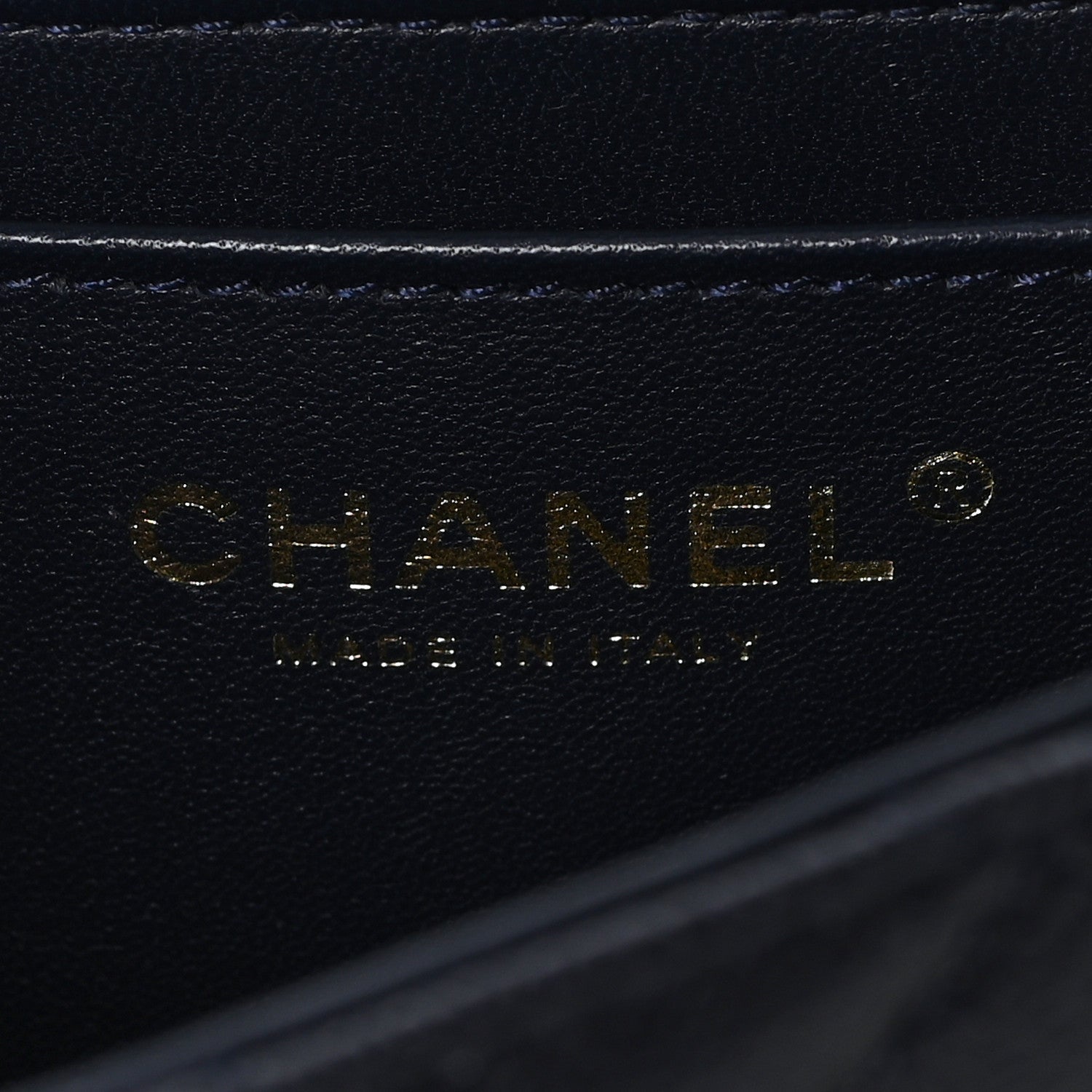 Caviar Quilted Small Handy CC Flap Navy