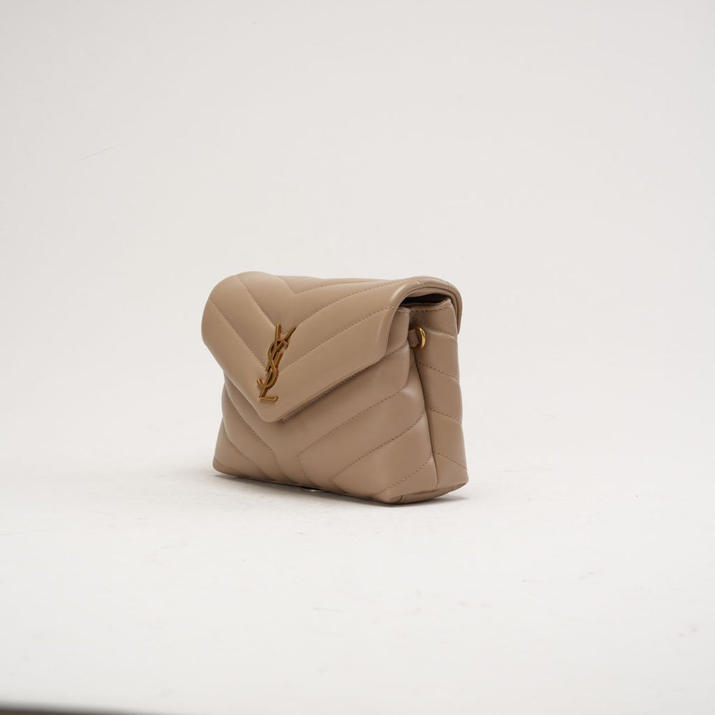 Saint Laurent LouLou Toy Crossbody Leather Dark Beige 2020