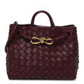 Nappa Intrecciato Small Andiamo Shoulder Bag Barolo