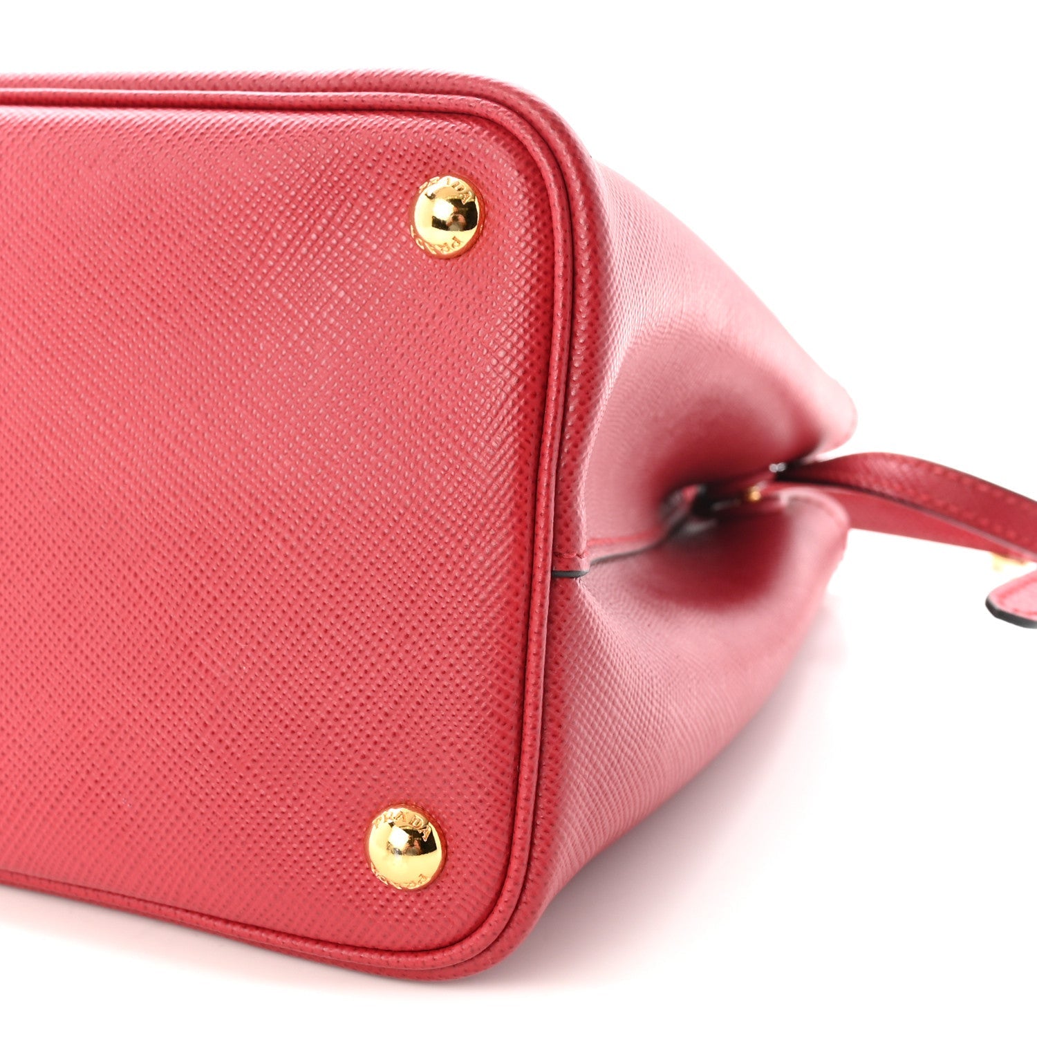 Saffiano Cuir Medium Double Bag Fuoco