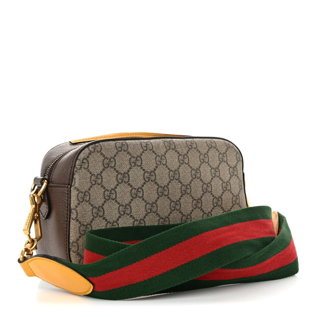 GG Supreme Monogram Web Neo Vintage Shoulder Bag Beige New Acero Crop