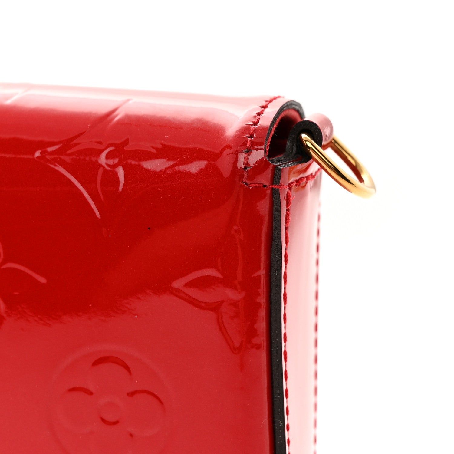 Vernis Felicie Pochette Chain Wallet Cherry