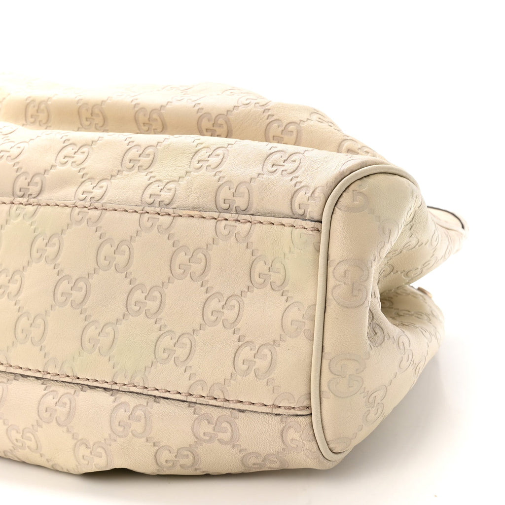 Guccissima Medium Sukey Tote Mystic White