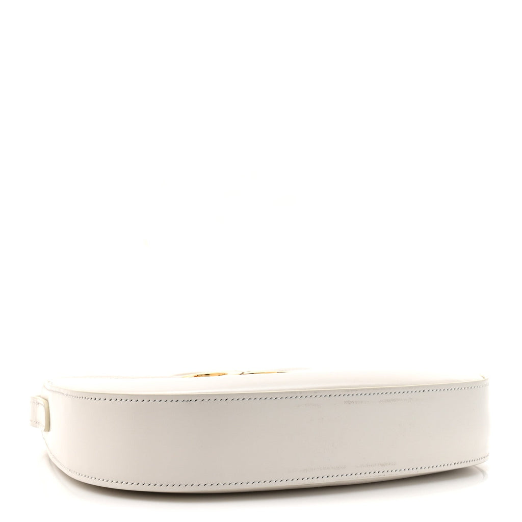 Shiny Calfskin Medium Tilly Triomphe Shoulder Bag Rice