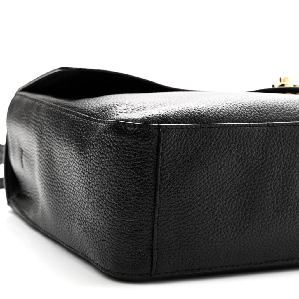 Grained Calfskin Souplissimo Maxi Flap Black