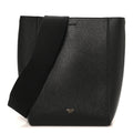 Soft Grained Calfskin Small Sangle Bucket Bag Black