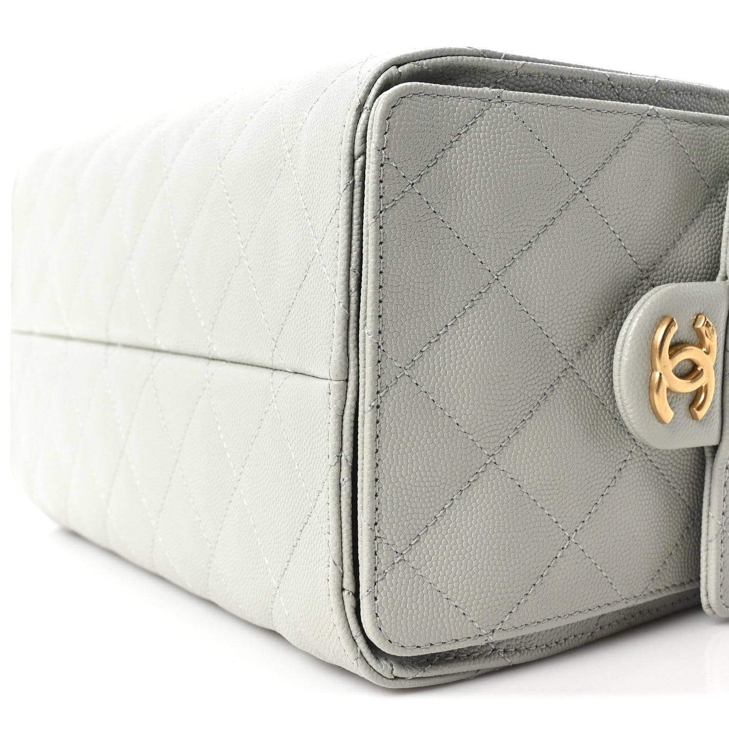 Caviar Quilted Small Chanel 25 Handbag Light Green