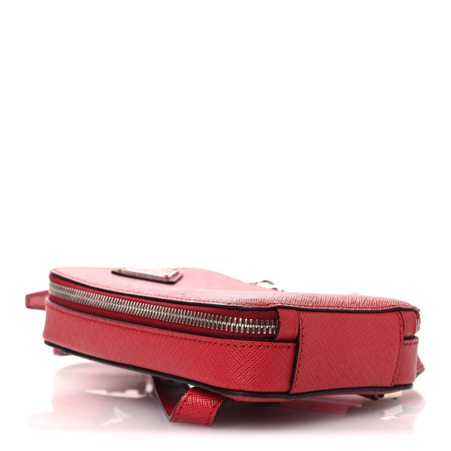 Saffiano Harness Crossbody Travel Pouch Fuoco