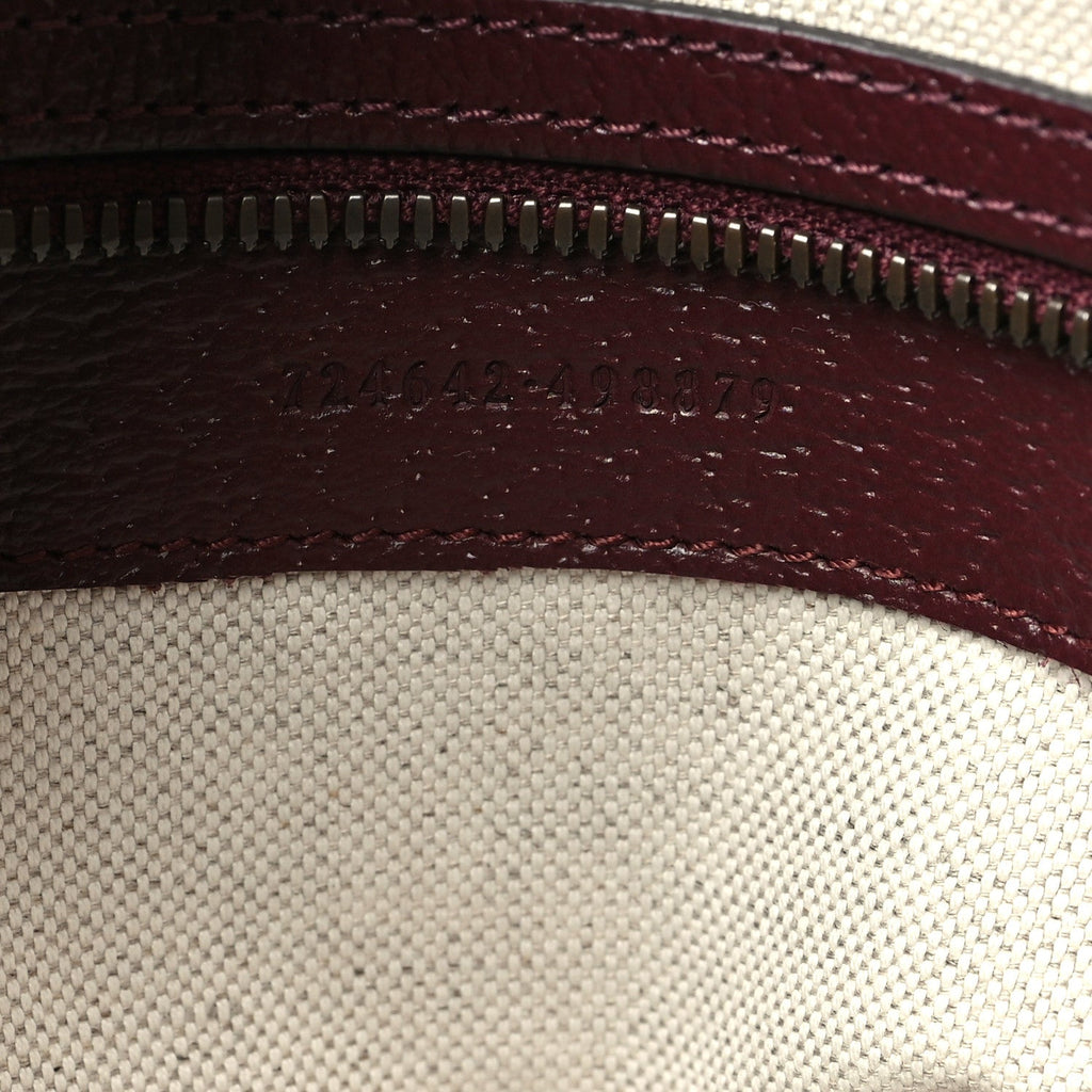 Monogram GG Mignon Textured Dollar Calfskin GG Supreme Monogram Quilted Medium Savoy Duffle Bag Burgundy Beige Ebony